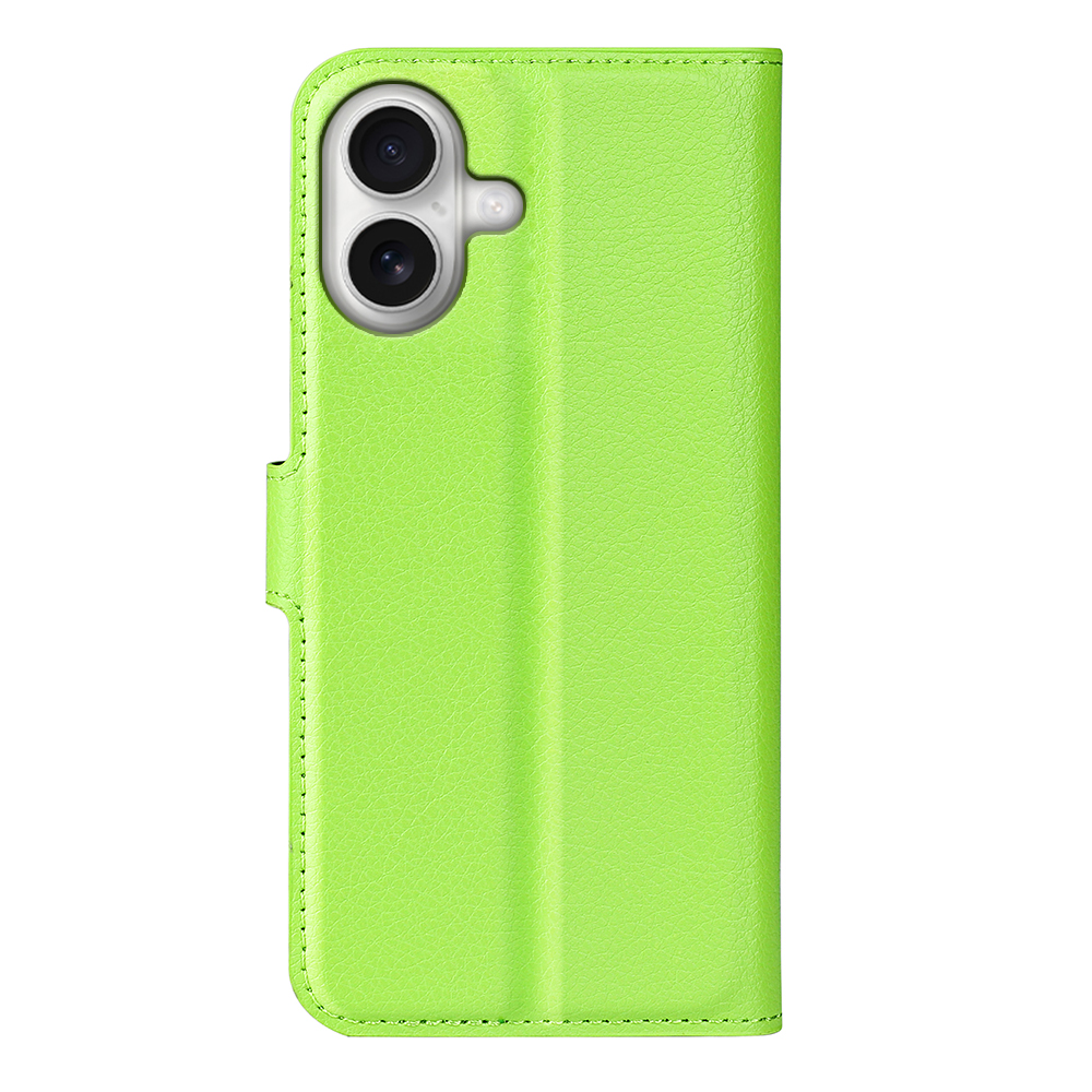  iPhone 17 Fodral Litchi Läder Grön