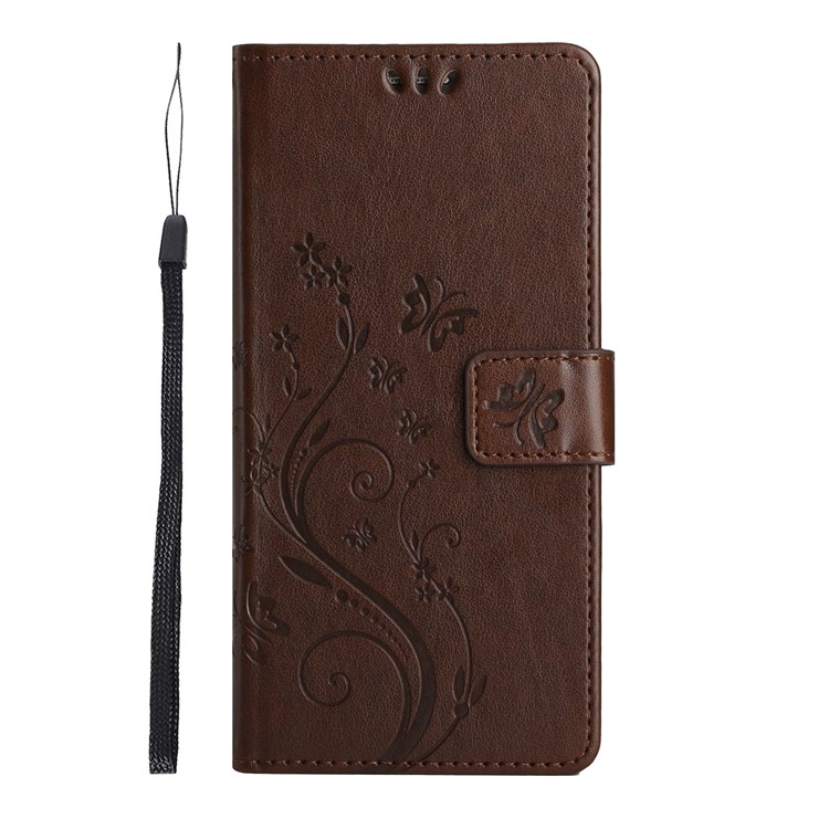  iPhone 17 Fodral Med Blommigt Tryck Brun