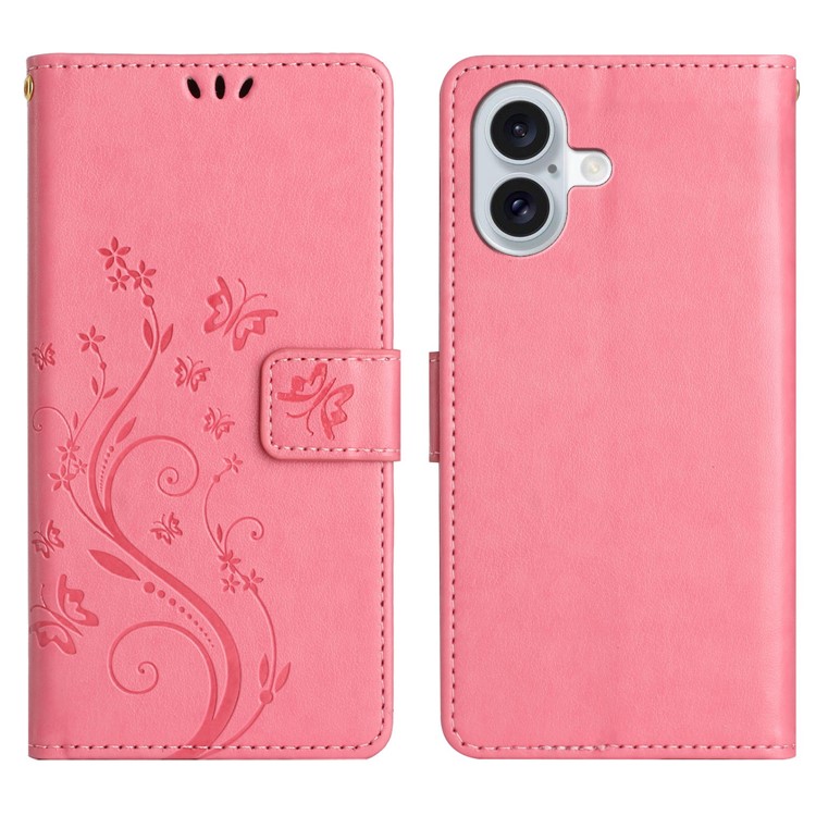  iPhone 17 Fodral Med Blommigt Tryck Rosa