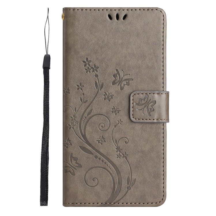  iPhone 17 Fodral Med Blommigt Tryck Grå