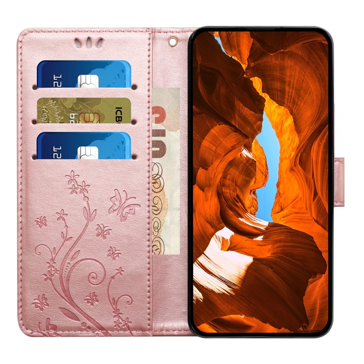  iPhone 17 Fodral Med Blommigt Tryck Roséguld