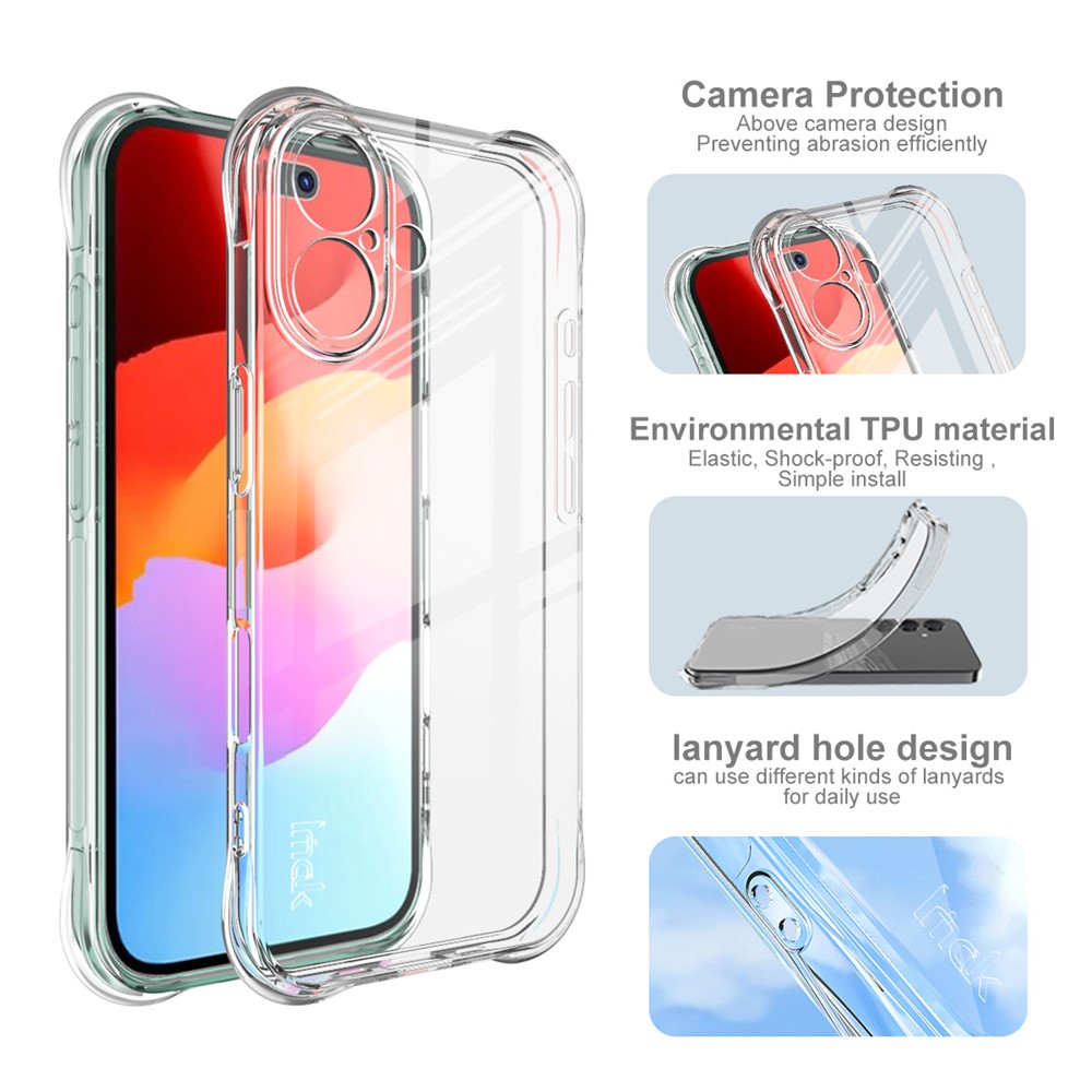 IMAK IMAK iPhone 17 Skal TPU Shockproof Airbag Transparent