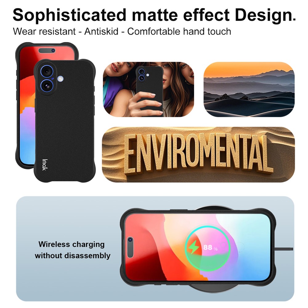 IMAK IMAK iPhone 17 Skal TPU Shockproof Airbag Svart