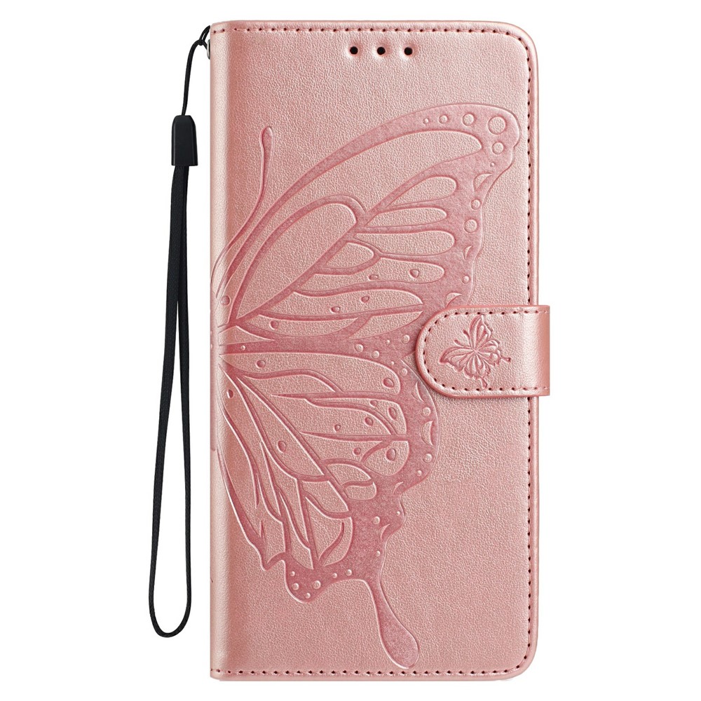  iPhone 17 Fodral Med Fjäril Tryck Roséguld