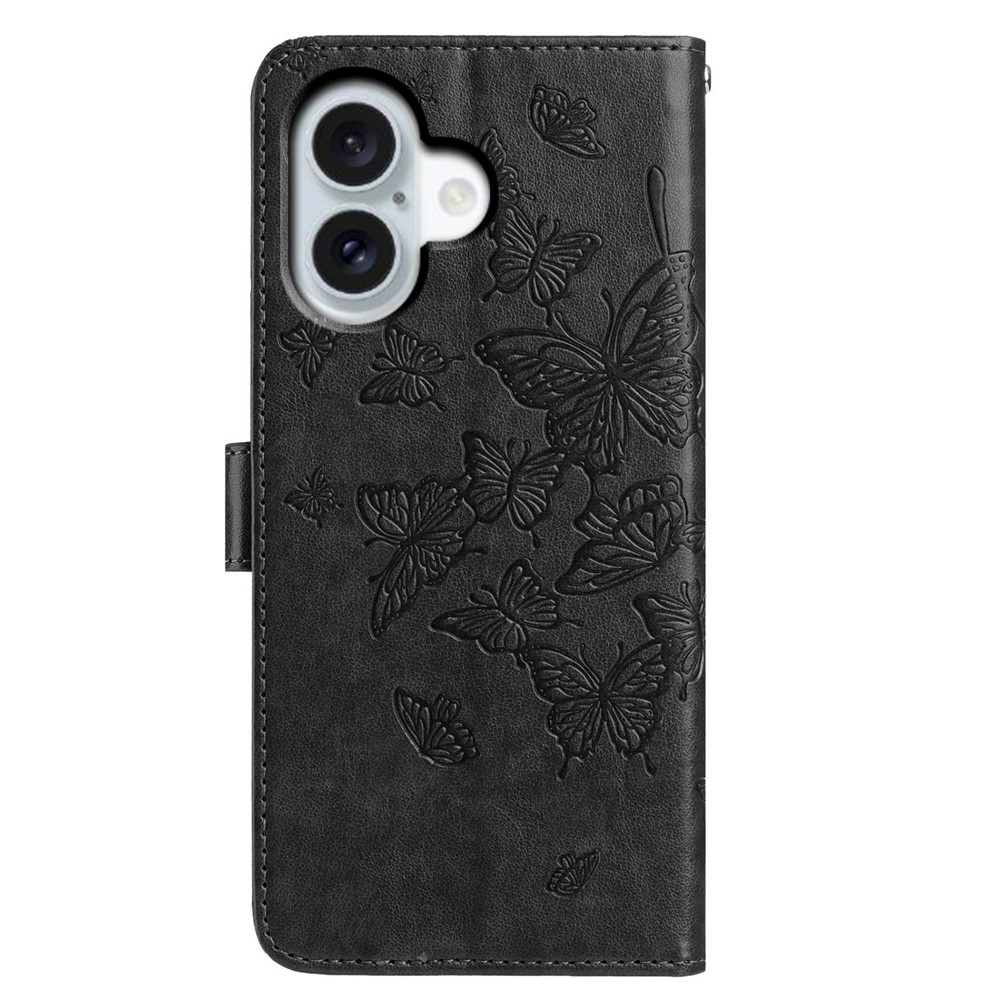  iPhone 17 Fodral Med Fjäril Tryck Svart
