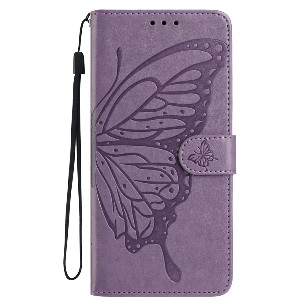  iPhone 17 Fodral Med Fjäril Tryck Lila