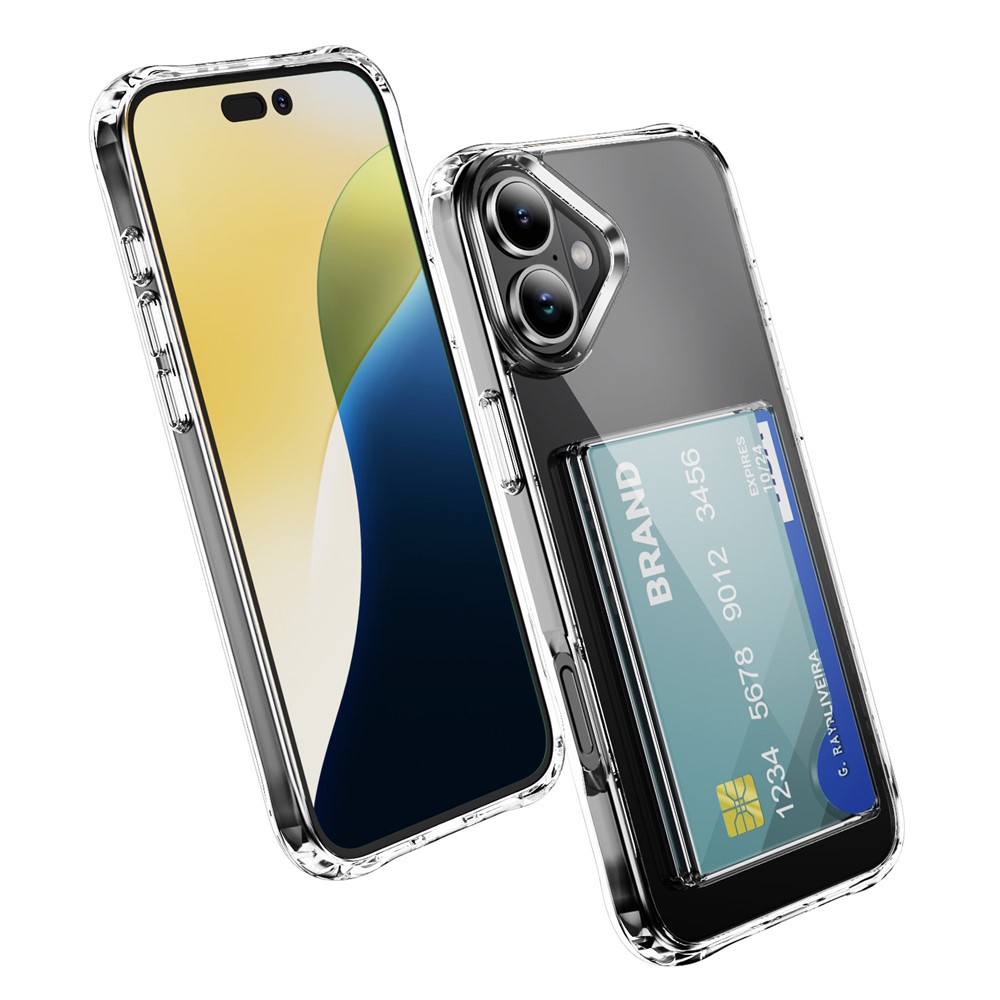  iPhone 17 Skal Med Korthållare Transparent