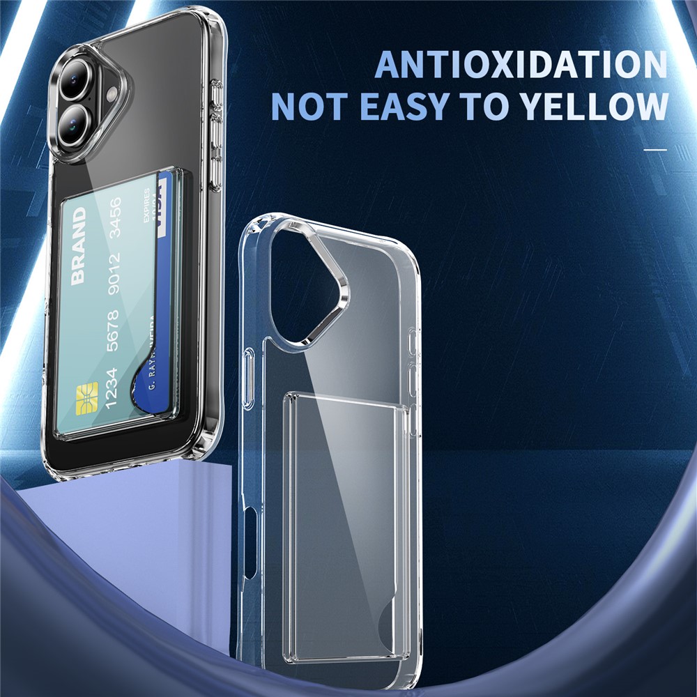  iPhone 17 Skal Med Korthållare Transparent