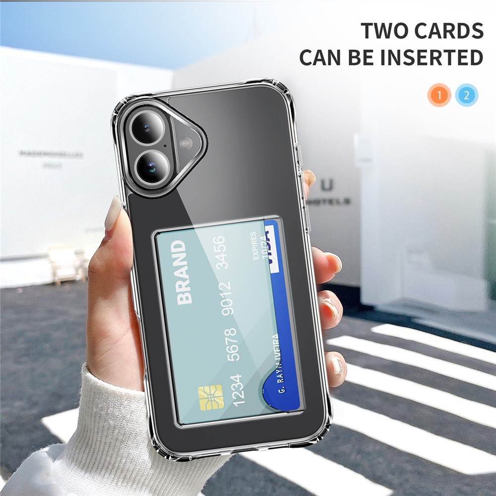 iPhone 17 Skal Med Korthållare Transparent