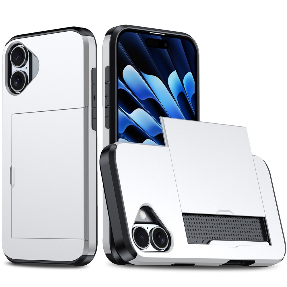  iPhone 17 Skal Hybrid Med Kortfack Silver
