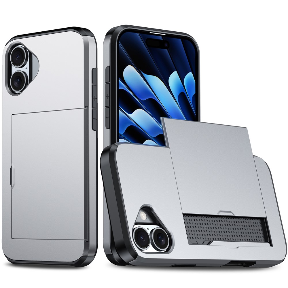  iPhone 17 Skal Hybrid Med Kortfack Grå