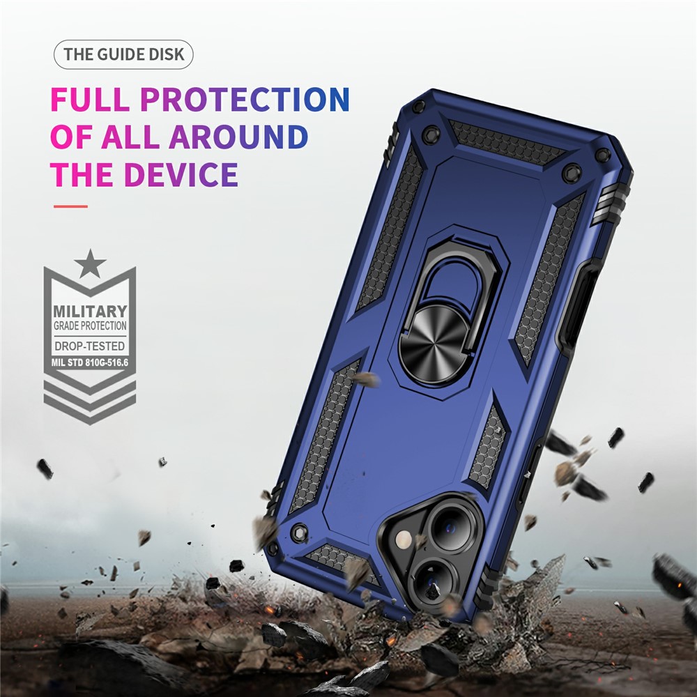  iPhone 17 Skal Shockproof Hybrid Ring Blå
