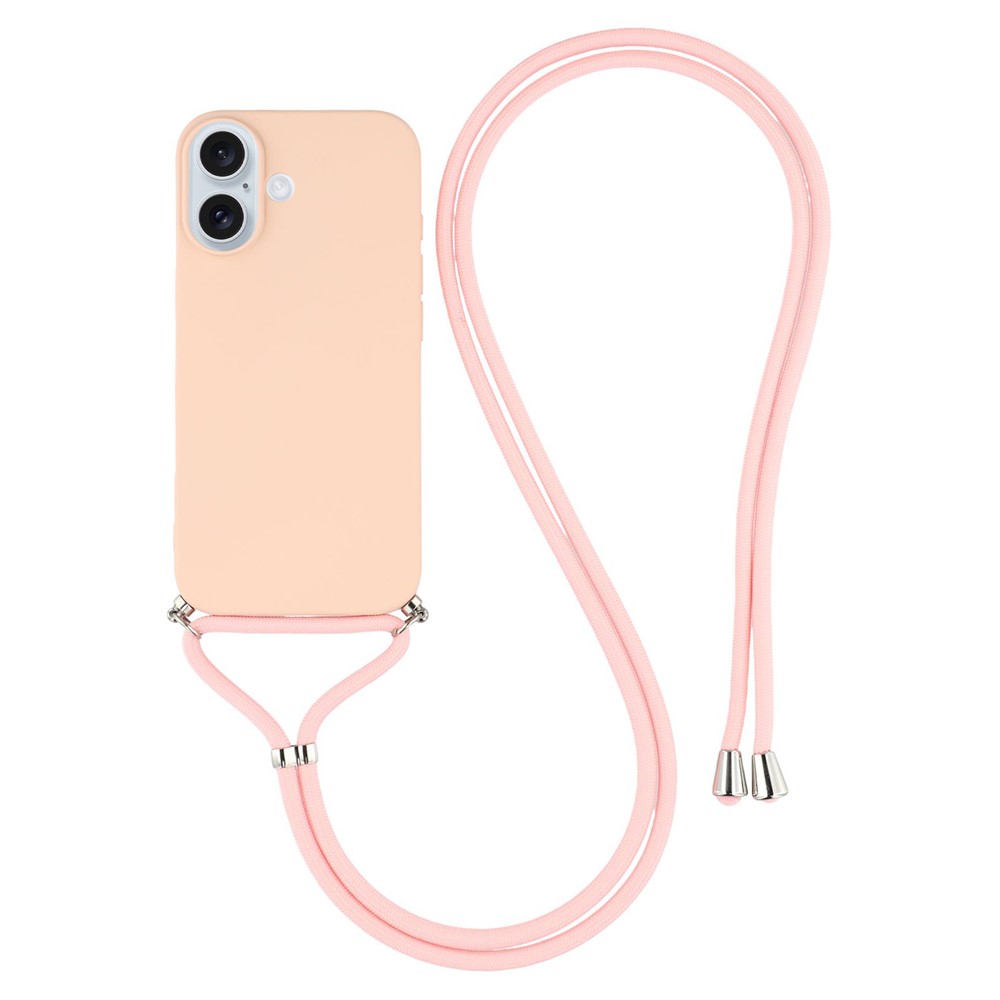  iPhone 17 Skal TPU Med Mobilsnöre Rosa