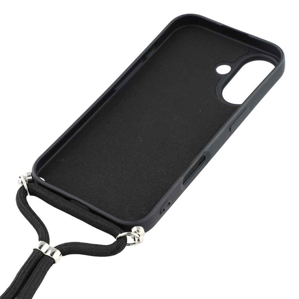  iPhone 17 Skal TPU Med Mobilsnöre Svart