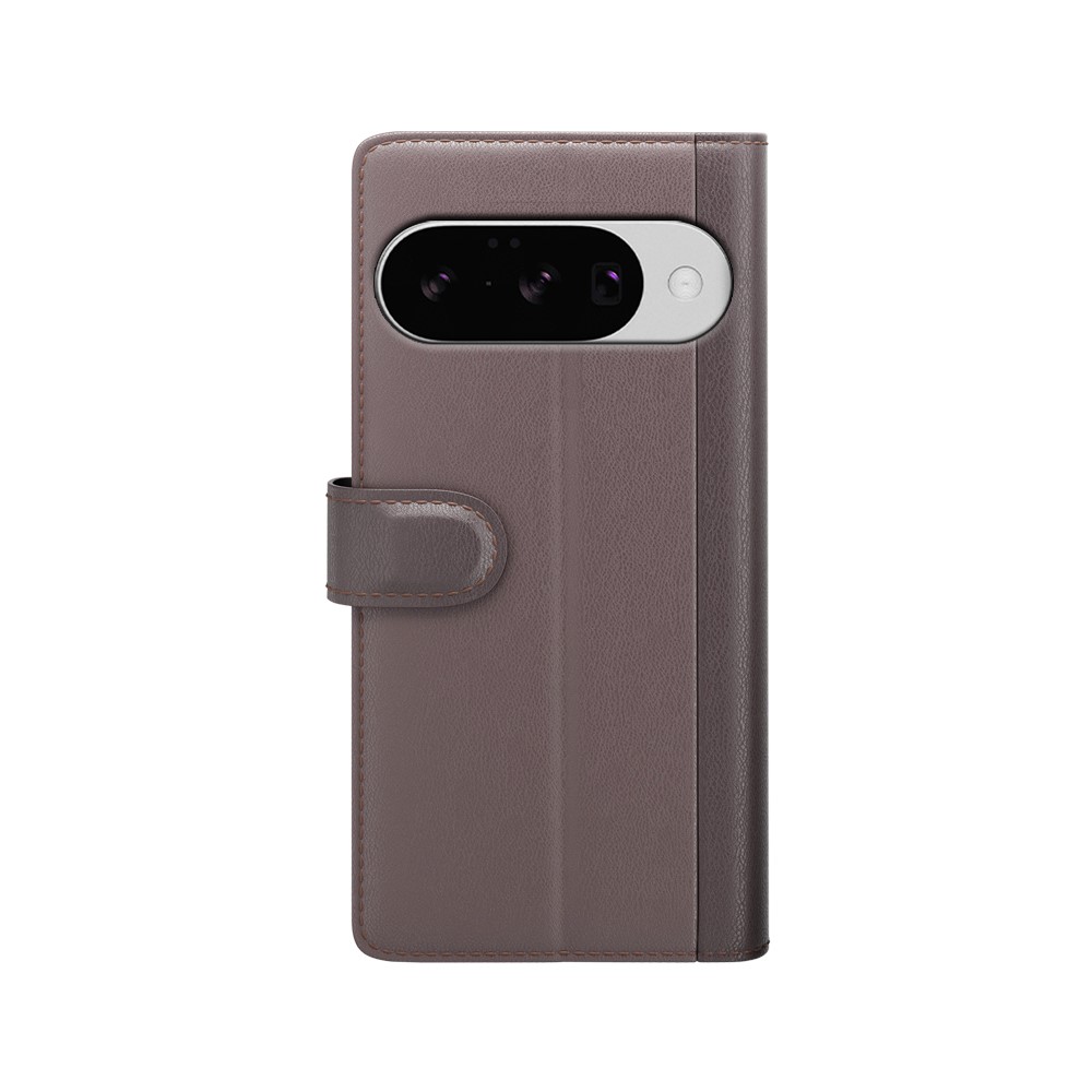  Google Pixel 10 Fodral Premium Äkta Läder Brun