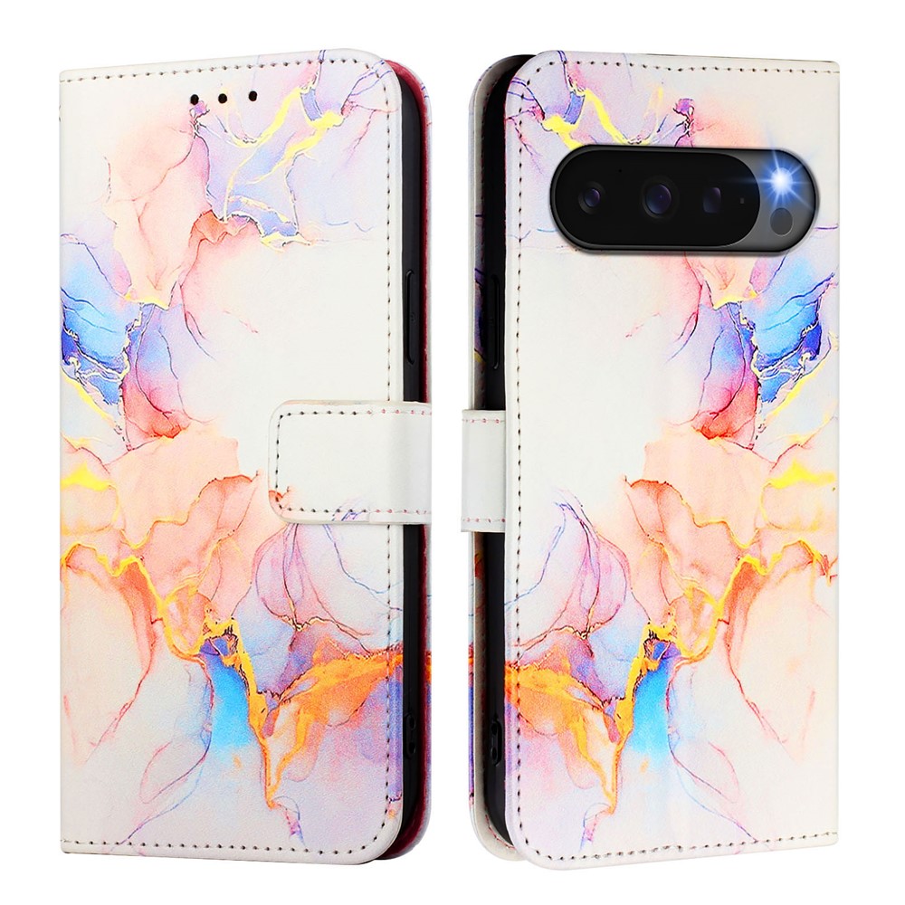  Google Pixel 10/10 Pro / 9/9 Pro Fodral Marmor Vit