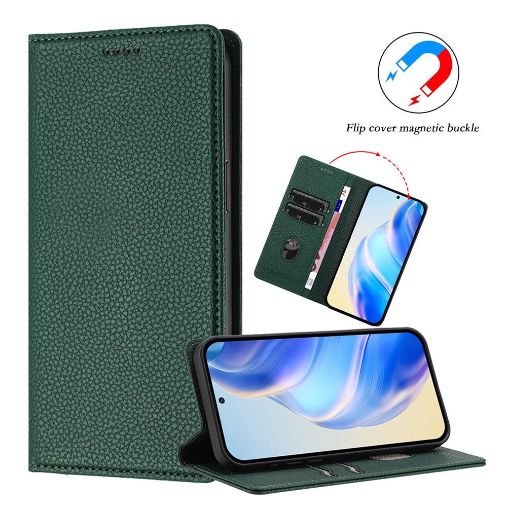  Google Pixel 10/10 Pro / 9/9 Pro Fodral RFID Litchi Läder