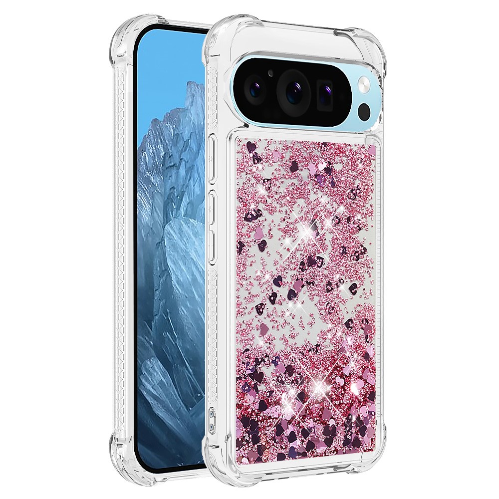  Google Pixel 10 / 10 Pro Skal Glitter Quicksand Roséguld