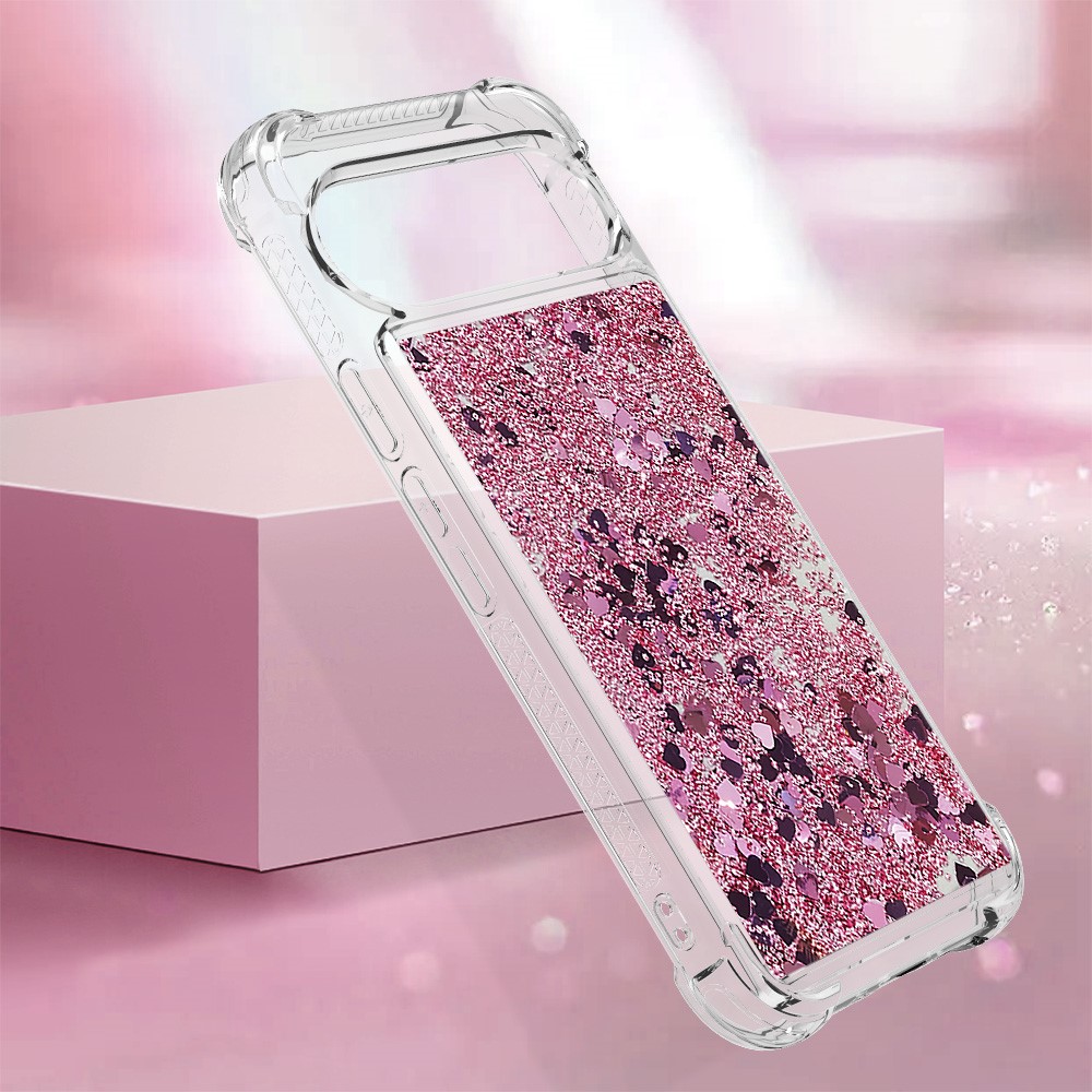  Google Pixel 10 / 10 Pro Skal Glitter Quicksand Roséguld