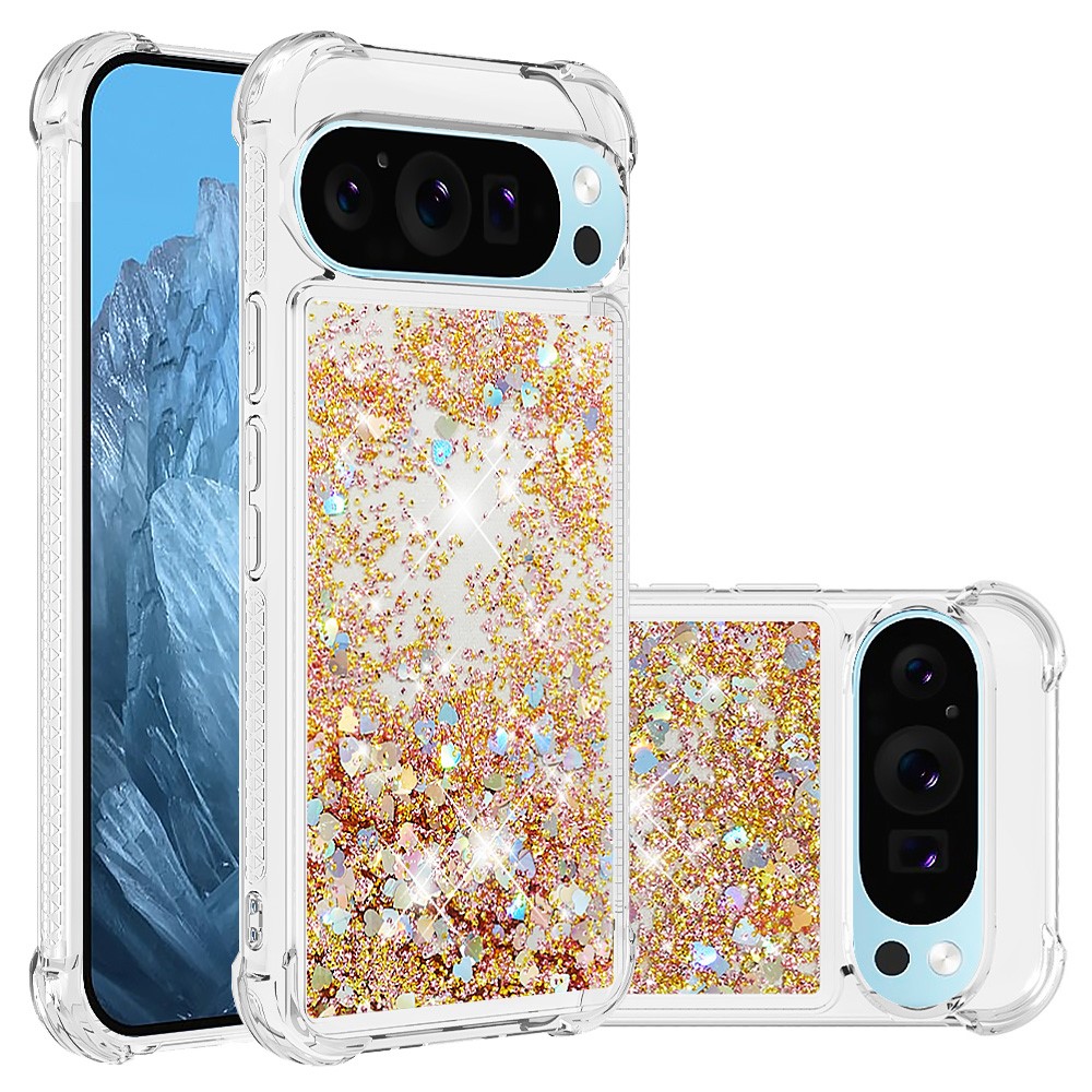  Google Pixel 10 / 10 Pro Skal Glitter Quicksand Guld