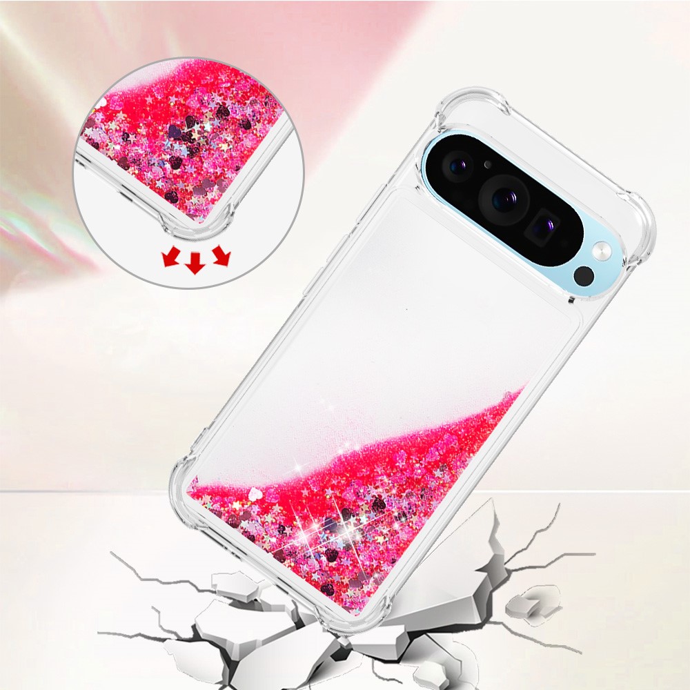  Google Pixel 10 / 10 Pro Skal Glitter Quicksand Rosa