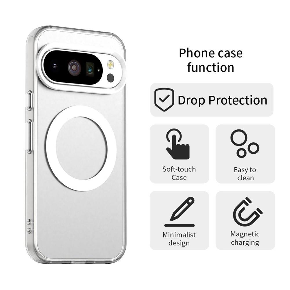  Google Pixel 10 / 10 Pro Skal MagSafe Hybrid Transparent