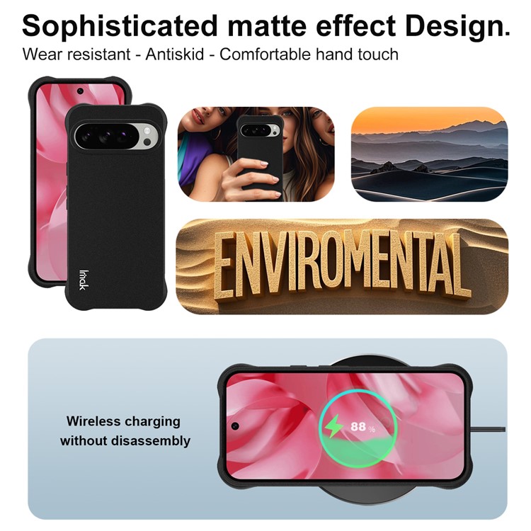 IMAK IMAK Google Pixel 10 / 10 Pro Skal TPU Shockproof Svart