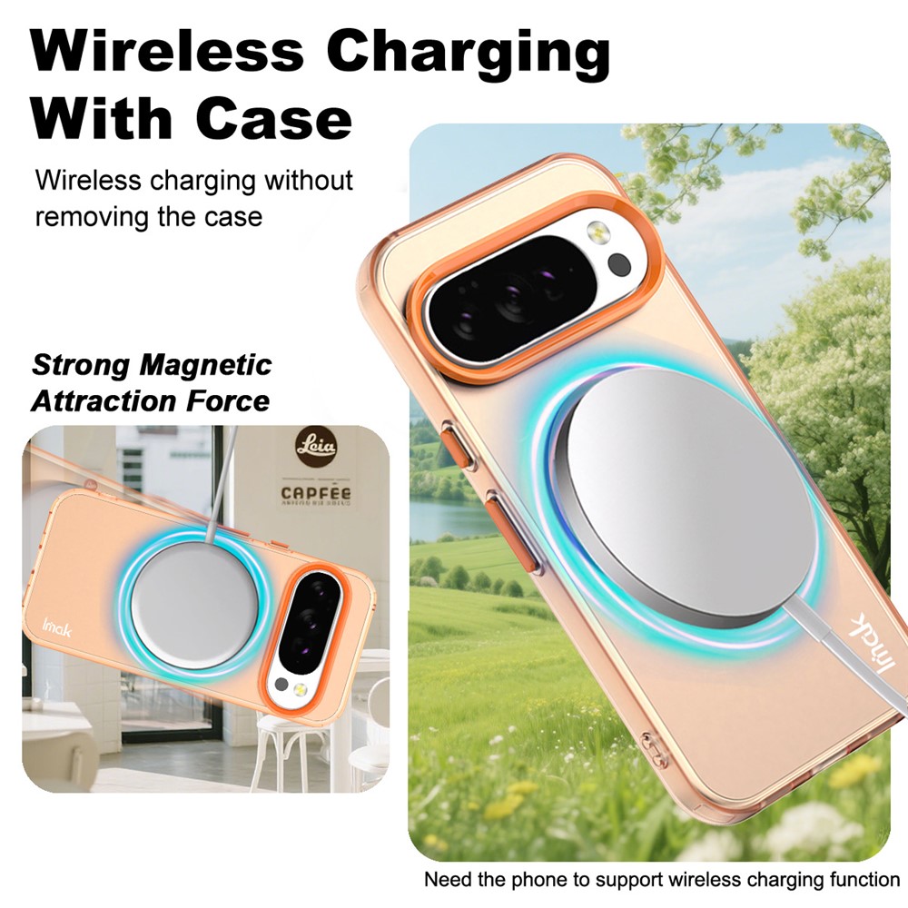 IMAK IMAK Google Pixel 10/10 Pro Skal MagSafe Anti Drop Orange