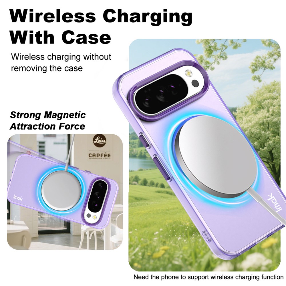IMAK IMAK Google Pixel 10/10 Pro Skal MagSafe Anti Drop Lila