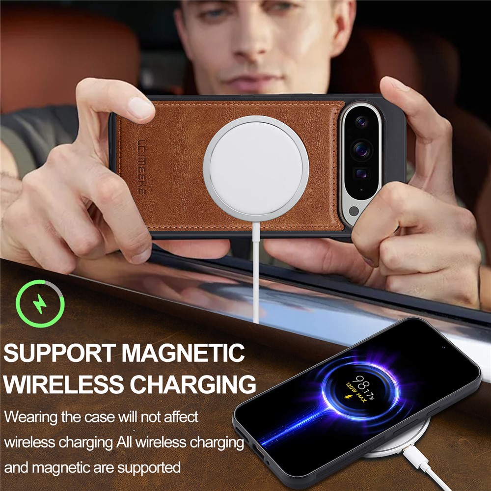 LC.IMEEKE LC.IMEEKE Google Pixel 10/10 Pro / 9/9 Pro Skal MagSafe Läder