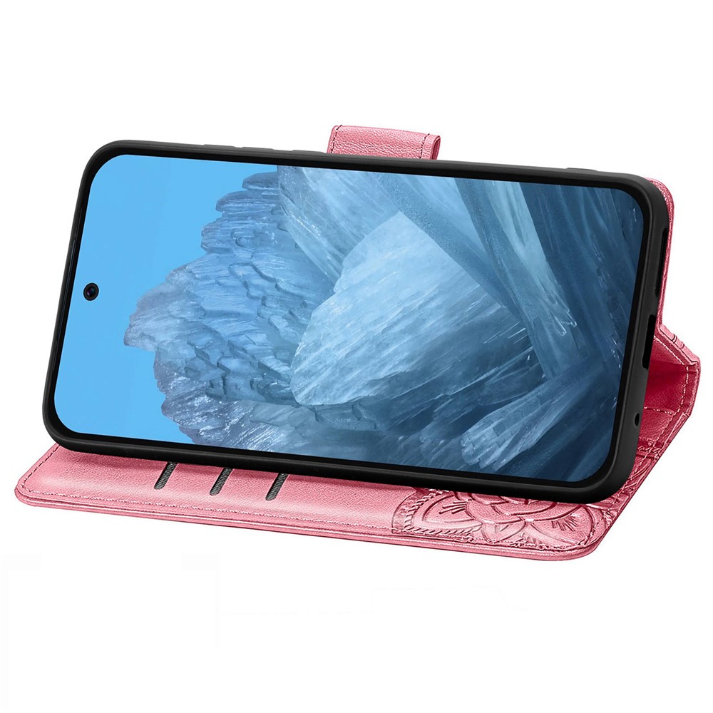  Google Pixel 10/10 Pro / 9/9 Pro Fodral Med Fjäril Tryck Rosa