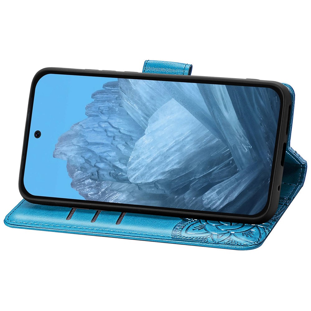  Google Pixel 10/10 Pro / 9/9 Pro Fodral Med Fjäril Tryck Blå