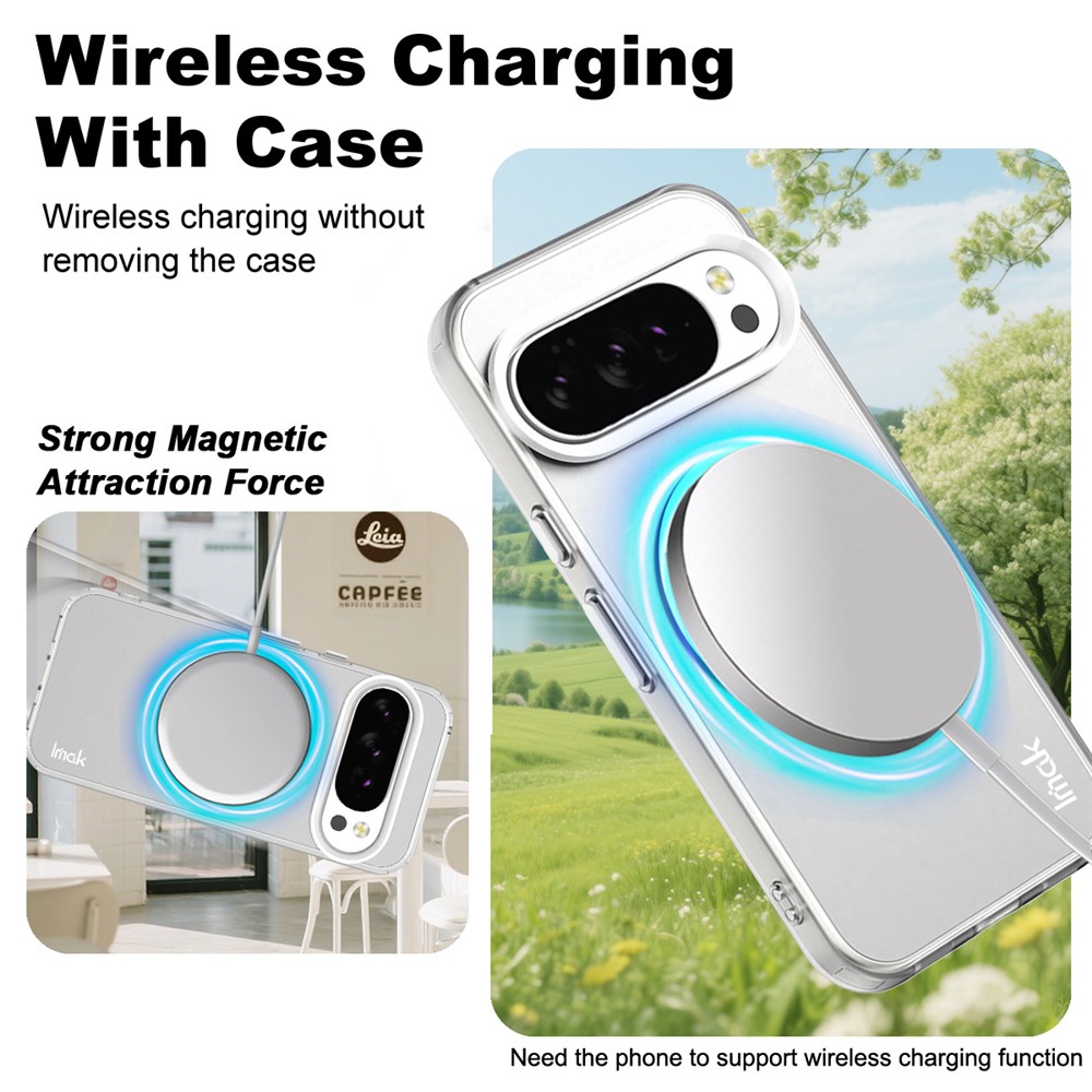 IMAK IMAK Google Pixel 10 Pro XL Skal MagSafe Anti Drop Vit