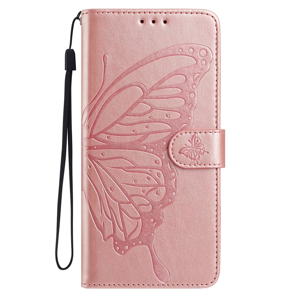  Google Pixel 10 Pro XL/ 9 Pro XL Fodral Fjäril Tryck Roséguld
