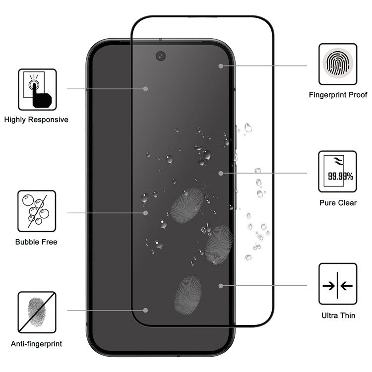  Google Pixel 10 Pro XL Skärmskydd Heltäckande Härdat Glas