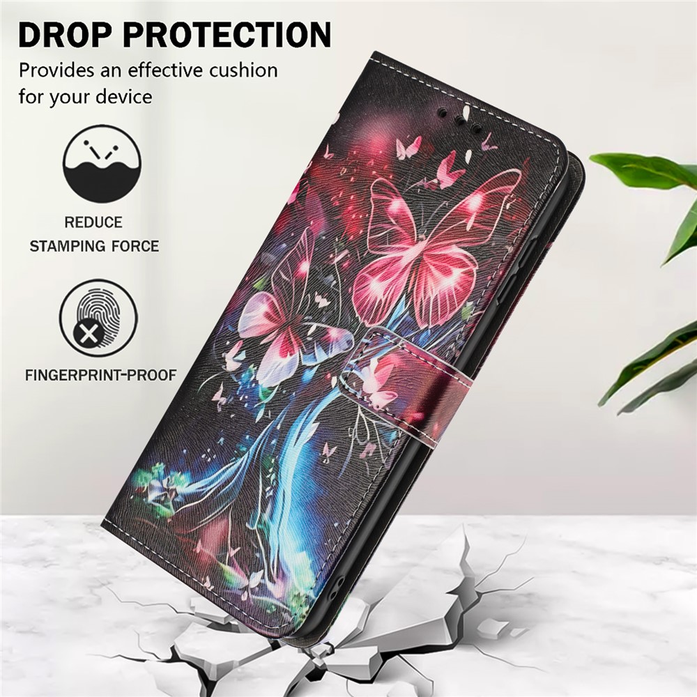  Samsung Galaxy A17 / A16 / A26 Fodral Med Tryck Fjäril / Träd