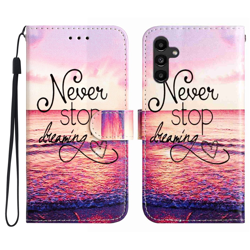  Samsung Galaxy S25 FE Fodral Med Tryck Never Stop Dreaming