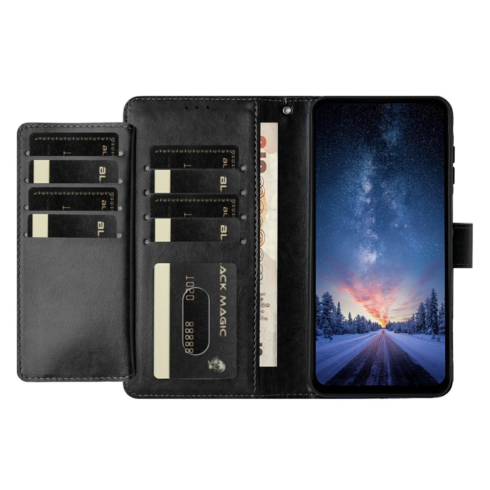  Samsung Galaxy S25 FE Fodral Multifunktionellt Läder Svart