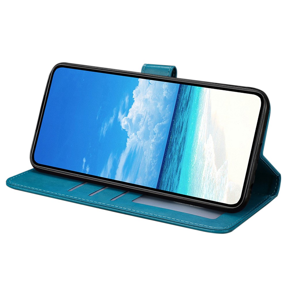  Samsung Galaxy A07 Fodral Med Fjäril Tryck Blå