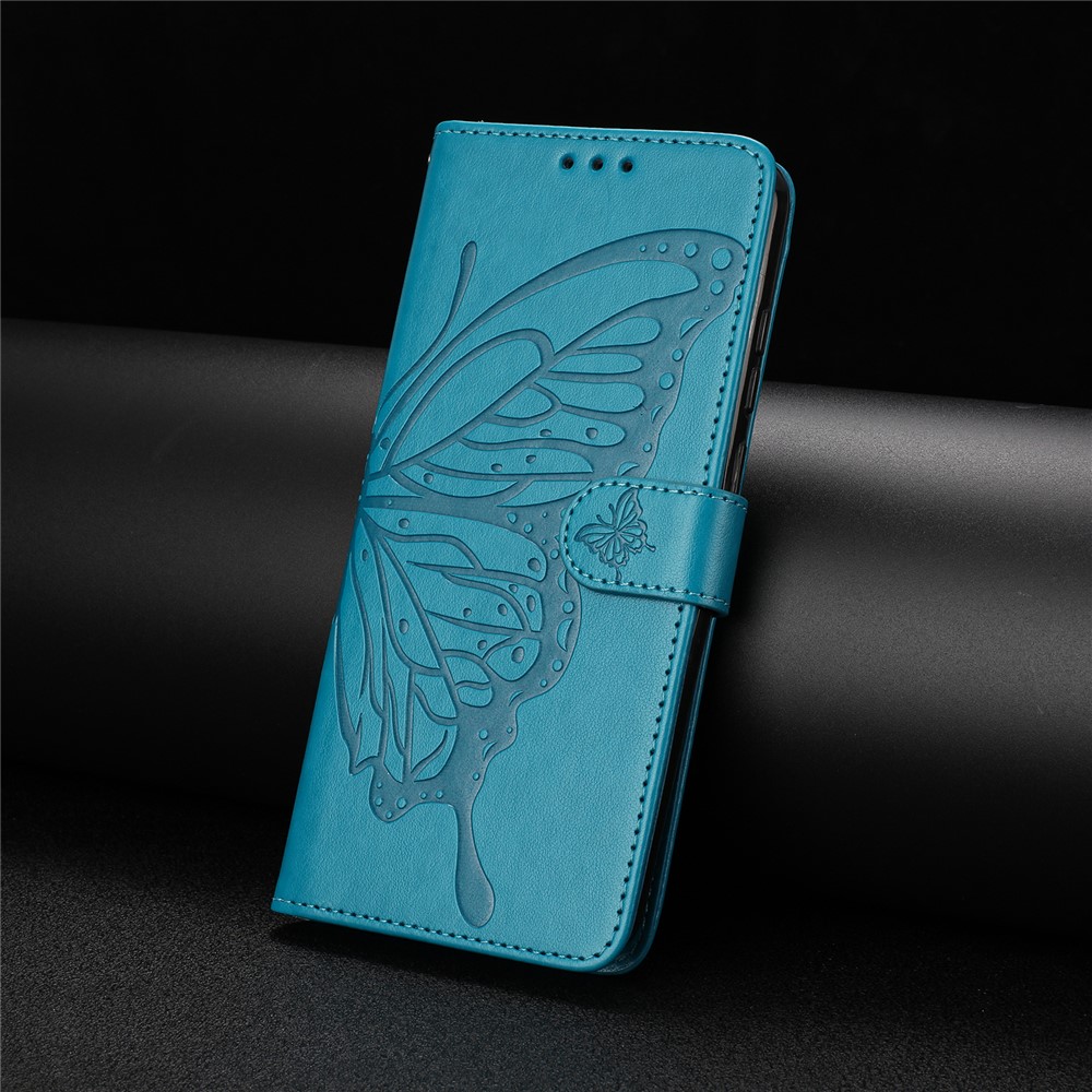  Samsung Galaxy A07 Fodral Med Fjäril Tryck Blå