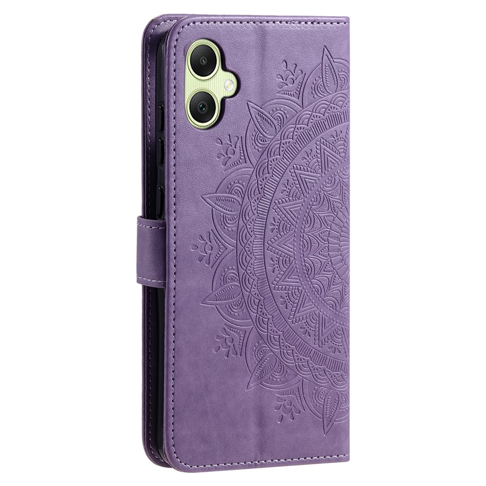  Samsung Galaxy A07 Fodral Mandala Läder Lila