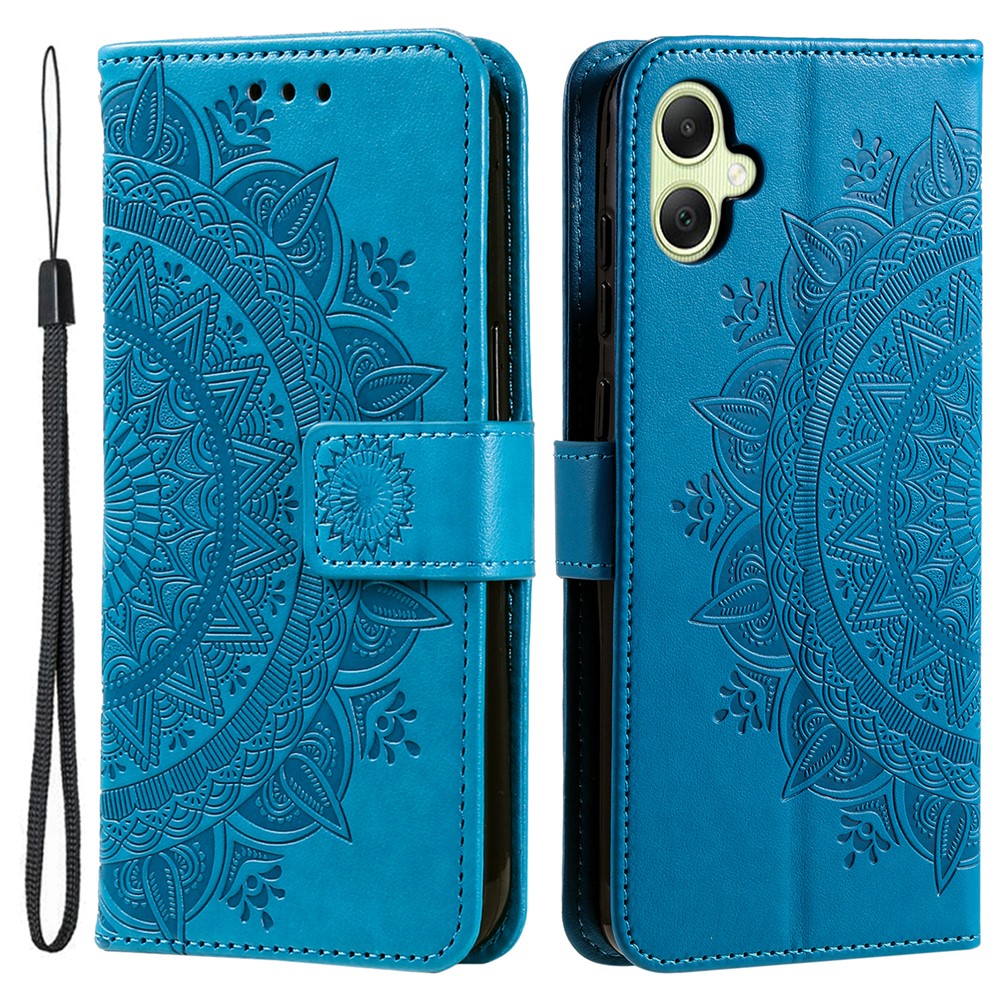  Samsung Galaxy A07 Fodral Mandala Läder Blå