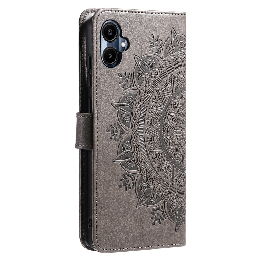  Samsung Galaxy A07 Fodral Mandala Läder Grå