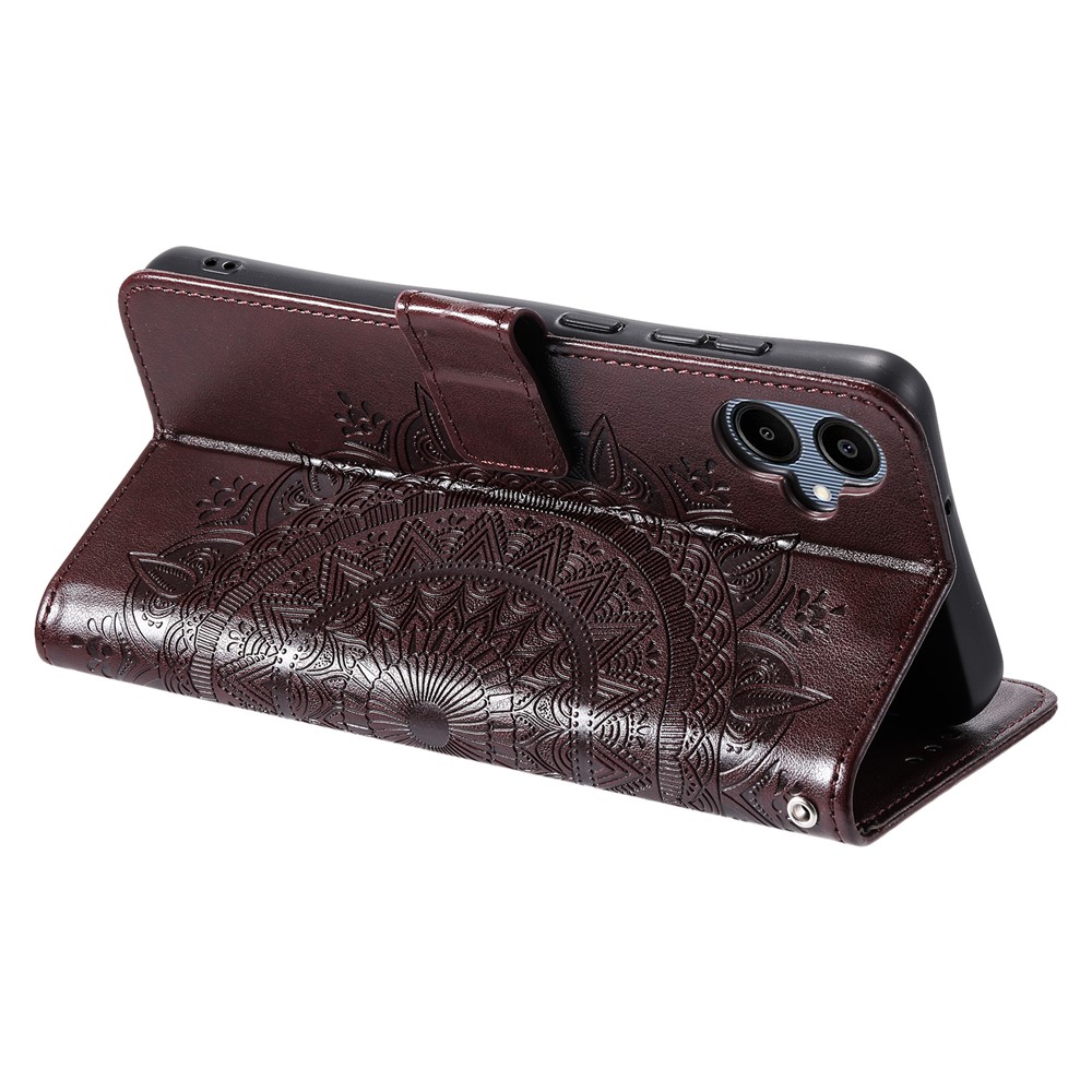  Samsung Galaxy A07 Fodral Mandala Läder Brun