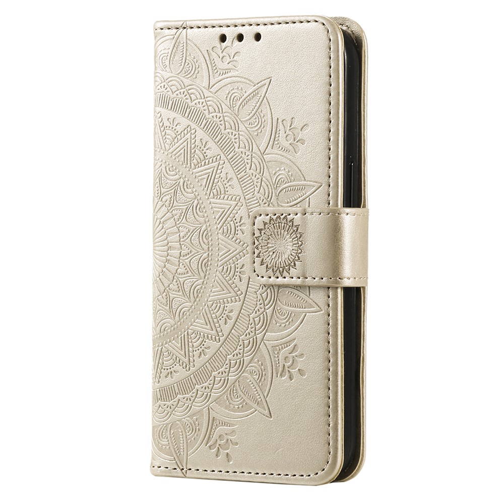  Samsung Galaxy A07 Fodral Mandala Läder Guld