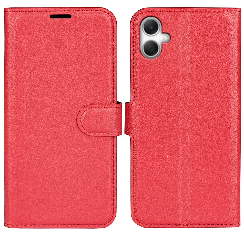  Samsung Galaxy A07 Fodral Litchi Läder Röd