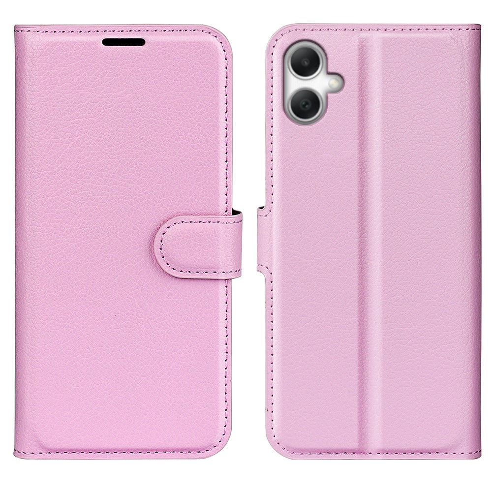  Samsung Galaxy A07 Fodral Litchi Läder Ljus Rosa