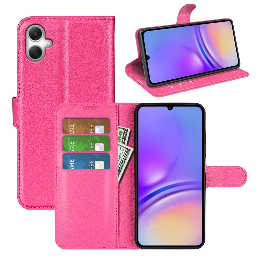  Samsung Galaxy A07 Fodral Litchi Läder Rosa