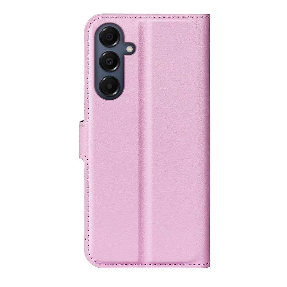  Samsung Galaxy A17 Fodral Litchi Läder Ljus Rosa