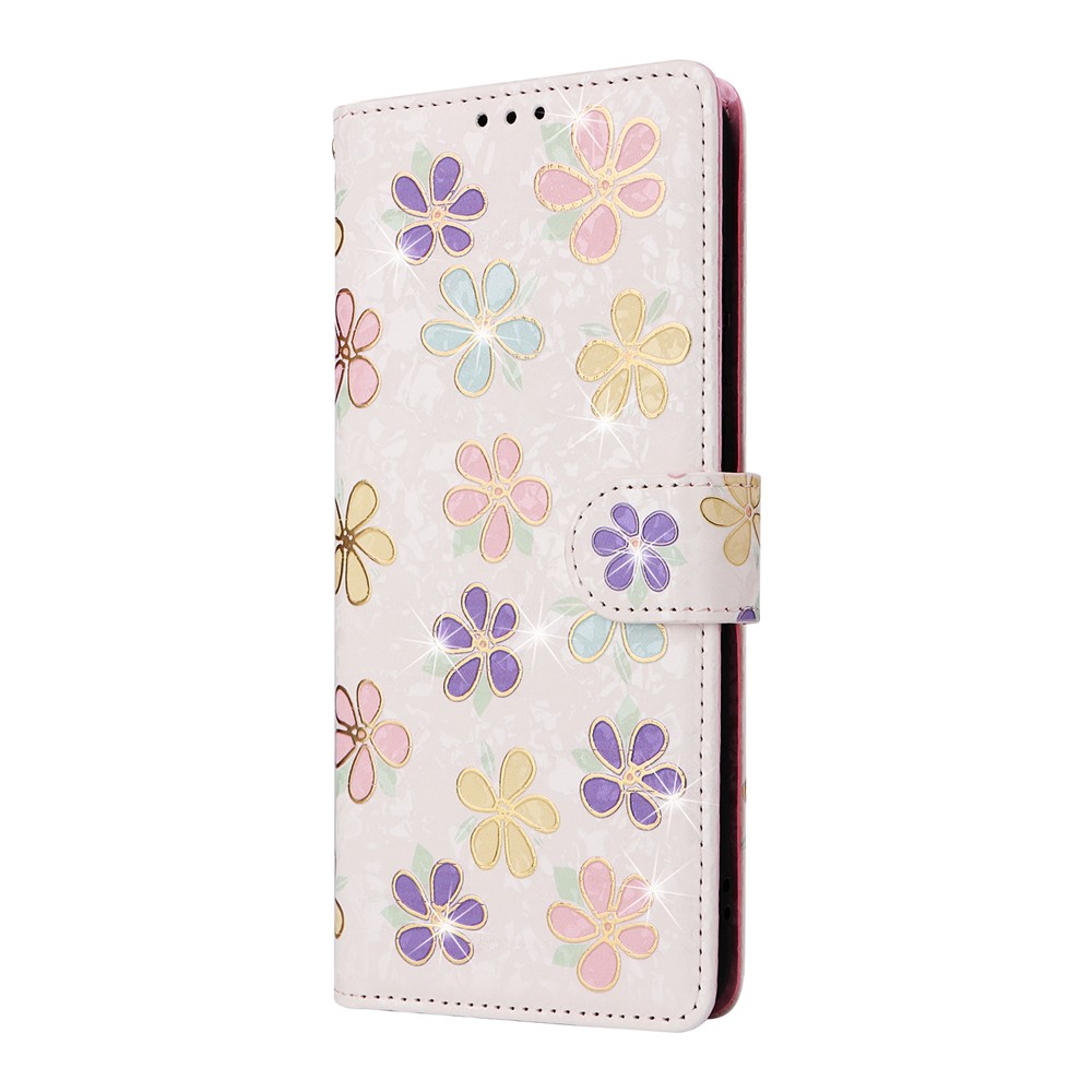  Samsung Galaxy A07 Fodral RFID Läder Färgglada Blommor